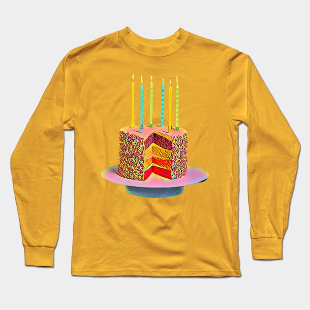 Eat Cake Long Sleeve T-Shirt by nicfearn_designs